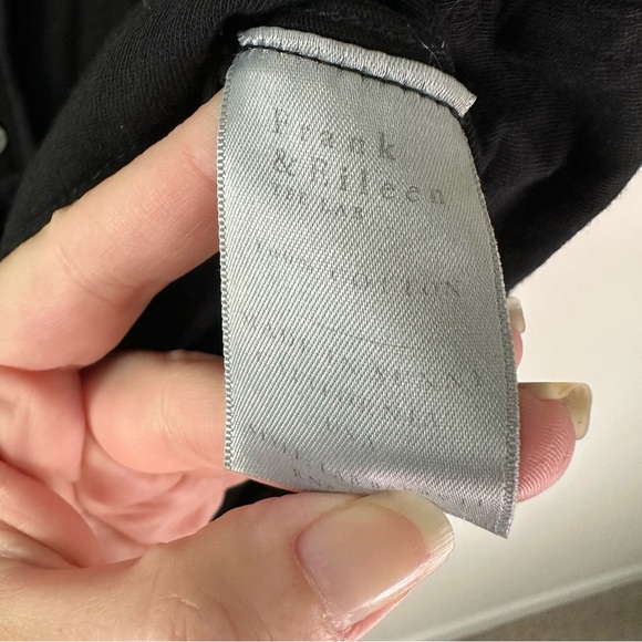 Frank & Eileen Black Button-Down Lab Tee Black SZ L - Picture 4 of 6